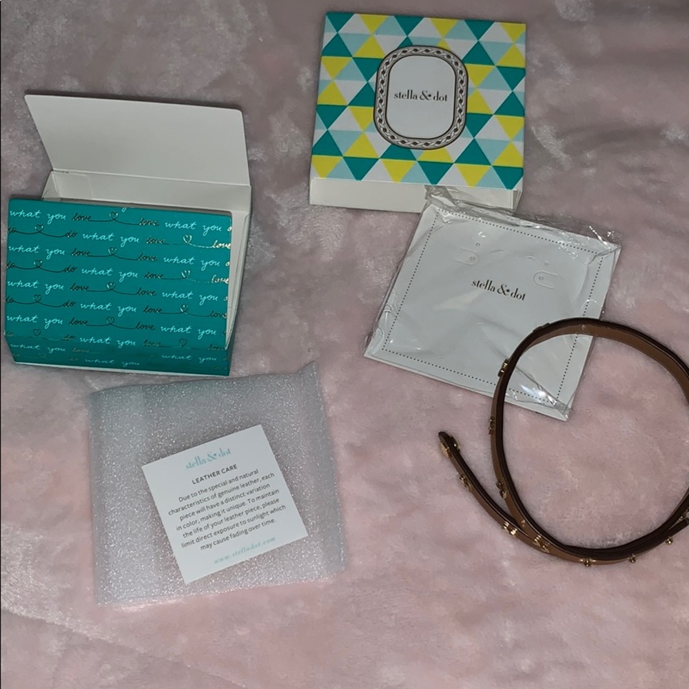 Stella and Dot Chevron leather bracelet.